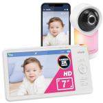 VTech Smart WiFi 7” HD Display Video Baby Monitor, 1080p HD Camera via App, Pan-Tilt-Zoom, Night Light, 2-Way Talk, 2K CMOS Video Sensor, Wide-Angle Viewing, Rechargeable Battery, Free App: RM7866HD