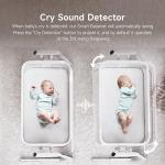 Maydolly Baby Bassinet, Smart Crib, Automatic Cry Detection and Response, Rocking Bassinet for Baby, 7 Height Adjustable with Mattress for Newborns (White)