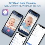 VTech Smart WiFi 7” HD Display Video Baby Monitor, 1080p HD Camera via App, Pan-Tilt-Zoom, Night Light, 2-Way Talk, 2K CMOS Video Sensor, Wide-Angle Viewing, Rechargeable Battery, Free App: RM7866HD