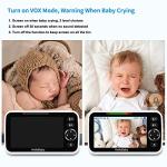HelloBaby No WiFi Baby Monitor 5" Screen 30-Hour Battery Pan-Tilt-Zoom Video Upgrade with Camera and Audio, Night Vision, VOX, 2-Way Talk, 8 Lullabies and 1000ft Range, HB6550