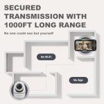 Kidsneed Baby Monitor with Camera and Audio - 5 inch 720P Video Baby Monitor, No WiFi, 48H Battery Life, Night Vision, Two Way Talk, Remote Pan Tilt Zoom, Thermal Monitor，1000 ft Range （530）