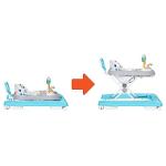 Smart Steps Trend Plus 2-in-1 Activity Walker with Deluxe Removable Toys, Walk-Behind Bar, Adjustable Height and Flat Fold Frame for Storage, Ages 6 Months +, Orbits White