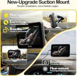 Ellie Baby Car Monitor, 2K UHD Backseat Monitor with Color Night Vision, Face Tracking, Dual Display for 2 Kids, Wide View Car Baby Camera, Smart Video Capture & App Control