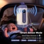 Rechargeable Hands-Free Baby Rocker & Sleep Soother – Portable Vibration Device with 6 Levels, 21 Melodies & Smart Sensor – Fits Most Strollers, Car Seats & Baby Gear, Travel Essential for Newborns