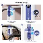 Rechargeable Hands-Free Baby Rocker & Sleep Soother – Portable Vibration Device with 6 Levels, 21 Melodies & Smart Sensor – Fits Most Strollers, Car Seats & Baby Gear, Travel Essential for Newborns