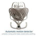 Maxi-Cosi Cassia Smart Baby Swing for Infants, Portable Foldable Swing with Music, 360 Rotation, 5 Speeds, 12 Melodies, EcoCare Fabric, Auto Motion Sensor, 2 Reclines, Truffle