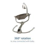 Maxi-Cosi Cassia Smart Baby Swing for Infants, Portable Foldable Swing with Music, 360 Rotation, 5 Speeds, 12 Melodies, EcoCare Fabric, Auto Motion Sensor, 2 Reclines, Truffle