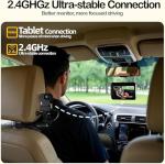 Ellie Baby Car Monitor, 2K UHD Backseat Monitor with Color Night Vision, Face Tracking, Dual Display for 2 Kids, Wide View Car Baby Camera, Smart Video Capture & App Control