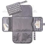 Tiny Twinkle Portable Diaper Changing Pad | Waterproof, Wipeable & Compact Baby Changing Pad for Travel | Smart Wipes Pocket & Organized Storage| Newborn Shower Gift (Luna)