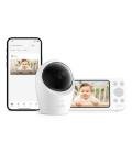 eufy Security Baby Monitor E20 with 2K HD Camera, 5'' 720p Display, Hybrid Wi-Fi & No Wi-Fi Connection, Pan-Tilt, 4X Zoom, Portable Camera with Built-in Battery, 24/7 Recording in App, ANR