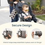 Tiny Twinkle Portable Diaper Changing Pad | Waterproof, Wipeable & Compact Baby Changing Pad for Travel | Smart Wipes Pocket & Organized Storage| Newborn Shower Gift (Luna)