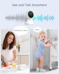 ARENTI Baby Monitor with 2 Cameras, 2K/3MP WiFi 6 Camera and Audio, 5-inch Wireless Screen, Smartphone App, Super Night Vision, Crying Detection, Auto Tracking, Temp&Humidity Sensor (D3 Set)