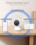 ARENTI Baby Monitor with 2 Cameras, 2K/3MP WiFi 6 Camera and Audio, 5-inch Wireless Screen, Smartphone App, Super Night Vision, Crying Detection, Auto Tracking, Temp&Humidity Sensor (D3 Set)