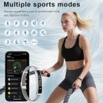 Smart Bracelet for Women Men, Slim Fitness Tracker Smart Wristband with Heart Rate/Blood Oxygen/Sleep Monitor/Pedometer,12 Sports Activity Tracker, Smart watch for Android iPhone,2 Bands,Silver