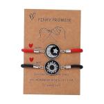 IBHOO Long Distance Touch Bracelets, Touch Bracelets for Couples, Smart Light & Vibration Love Jewelry, Long Distance Valentines Day Gifts (A, alloy)