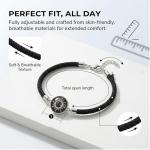 IBHOO Long Distance Touch Bracelets, Touch Bracelets for Couples, Smart Light & Vibration Love Jewelry, Long Distance Valentines Day Gifts (A, alloy)