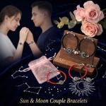 IBHOO Long Distance Touch Bracelets, Touch Bracelets for Couples, Smart Light & Vibration Love Jewelry, Long Distance Valentines Day Gifts (A, alloy)