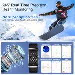 Smart Bracelet, Health Activity Fitness Trackers with Heart Rate Sleep Monitor, 24/7 Blood Oxygen/Calorie/Stress/Step Tracker, Health Fitness Bands, 170+ Sports Modes Smart band with Free APP, 2 Bands