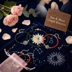 IBHOO Long Distance Touch Bracelets, Touch Bracelets for Couples, Smart Light & Vibration Love Jewelry, Long Distance Valentines Day Gifts (A, alloy)