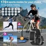 Smart Bracelet, Health Activity Fitness Trackers with Heart Rate Sleep Monitor, 24/7 Blood Oxygen/Calorie/Stress/Step Tracker, Health Fitness Bands, 170+ Sports Modes Smart band with Free APP, 2 Bands