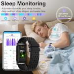 Smart Bracelet, Health Activity Fitness Trackers with Heart Rate Sleep Monitor, 24/7 Blood Oxygen/Calorie/Stress/Step Tracker, Health Fitness Bands, 170+ Sports Modes Smart band with Free APP, 2 Bands