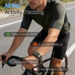 Smart Bracelet,Activity Trackers for Man&Women,Fitness Tracker Band, 24H Sleep Tracker,All-Day Continuous Heart Rate Blood Pressure Stress HRV Monitor,170+ Sport Mode with Free APP (Black)