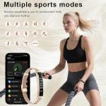 Smart Bracelet for Women Men, Slim Fitness Tracker Smart Wristband with Heart Rate/Blood Oxygen/Sleep Monitor/Pedometer,12 Sports Activity Tracker, Smart watch for Android iPhone,2 Bands,Rosegold