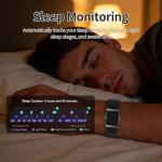 Smart Bracelet,Activity Trackers for Man&Women,Fitness Tracker Band, 24H Sleep Tracker,All-Day Continuous Heart Rate Blood Pressure Stress HRV Monitor,170+ Sport Mode with Free APP (Black)