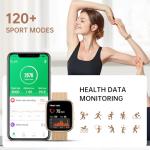 taopodo Smart Watches for Women, 1.91" HD Fitness Tracker (Answer/Make Calls), IP68 Waterproof, 120+ Sport Modes with Heart Rate and Sleep Monitor, Fitness Watch for iPhone/Android