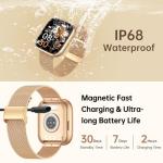 taopodo Smart Watches for Women, 1.91" HD Fitness Tracker (Answer/Make Calls), IP68 Waterproof, 120+ Sport Modes with Heart Rate and Sleep Monitor, Fitness Watch for iPhone/Android