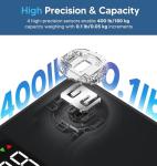 GE Scale for Body Weight, Body Fat, BMI, Muscle Mass, Smart Bathroom Scales with 14 Body Composition Metrics with Large Display, Accurate Bluetooth Weighing Machine with Fitness App, 400 lbs, Black