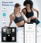 GE Scale for Body Weight, Body Fat, BMI, Muscle Mass, Smart Bathroom Scales with 14 Body Composition Metrics with Large Display, Accurate Bluetooth Weighing Machine with Fitness App, 400 lbs, Black