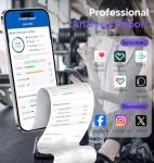 GE Smart Scale for Body Weight: 8-Electrode Digital Bathroom Scale for Weight Fat BMI Muscle Mass Full Body Composition Analyzer 50 Measurements Bluetooth Highly Accurate Weighing Machine 400lb Black