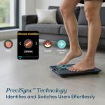 Etekcity FSA&HSA Eligible Smart Scale for Body Weight Fat, Digital Weighing Machine for Accurate BMI Muscle Mass Composition, Apple Health Compatible Fitness Equipment,TFT,‎Tempered Glass,Black