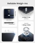 RENPHO Scale for Body Weight, Smart Scale with BMI, Body Fat, Muscle Mass, Bluetooth, 13 Metrics with Large Display, Support App Connection, Black, Elis 2X