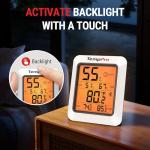 TempPro Hygrometer Thermometer for House, Bluetooth Room Indoor Greenhouse Thermometer Monitor Up to 260FT, Backlit Humidity Meter Temperature Sensor with 2-Year Data Export(Previously ThermoPro)