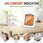 TempPro Hygrometer Thermometer for House, Bluetooth Room Indoor Greenhouse Thermometer Monitor Up to 260FT, Backlit Humidity Meter Temperature Sensor with 2-Year Data Export(Previously ThermoPro)