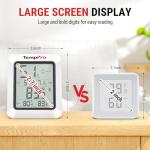 TempPro Hygrometer Thermometer for House, Bluetooth Room Indoor Greenhouse Thermometer Monitor Up to 260FT, Backlit Humidity Meter Temperature Sensor with 2-Year Data Export(Previously ThermoPro)