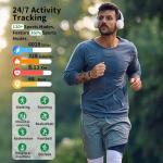 Smart Bracelet for Men Women, Fitness Tracker with Free App, 24/7 Auto Heart Rate/SpO2 Monitor, Sleep Stress Tracking Smart Health Wristband, 120+ Sports Modes with Extended Armband, IP68 Waterproof