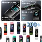 epekops Fitness Tracker with Heart Rate Monitor/Step Counter/Calories, Activity Tracker Smart Watch Slim Smart Bracelet Sleep Monitor, IP68 Waterproof, Pedometer Health Tracker for Man Women