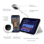 Nanit Smart Baby Monitor System with Floor Stand - Crystal-Clear Video, Real-Time Notifications, Sleep Insights - 8-inch Display/App Integration - Baby Must Haves for Parents