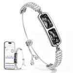 Koepovk Smart Gem Bracelet - Supports Multiple Sports Modes, Heart Rate Monitoring, Sleep Tracking, Gesture-Activated TikTok, 5-Day Battery，Smart Bracelet(Black)