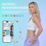 Koepovk Smart Gem Bracelet - Supports Multiple Sports Modes, Heart Rate Monitoring, Sleep Tracking, Gesture-Activated TikTok, 5-Day Battery，Smart Bracelet(Black)