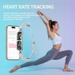 Koepovk Smart Gem Bracelet - Supports Multiple Sports Modes, Heart Rate Monitoring, Sleep Tracking, Gesture-Activated TikTok, 5-Day Battery，Smart Bracelet(Black)