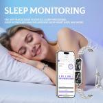 Koepovk Smart Gem Bracelet - Supports Multiple Sports Modes, Heart Rate Monitoring, Sleep Tracking, Gesture-Activated TikTok, 5-Day Battery，Smart Bracelet(Black)