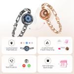 TOTWOO Touch Bracelets for Couples, Vibration & Light up for Love Couples Long Distance Relationship Gifts for Girlfriend Bluetooth Pairing Jewelry
