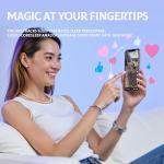 Koepovk Smart Gem Bracelet - Supports Multiple Sports Modes, Heart Rate Monitoring, Sleep Tracking, Gesture-Activated TikTok, 5-Day Battery，Smart Bracelet(Black)