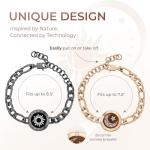 TOTWOO Touch Bracelets for Couples, Vibration & Light up for Love Couples Long Distance Relationship Gifts for Girlfriend Bluetooth Pairing Jewelry