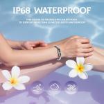 Koepovk Smart Gem Bracelet - Supports Multiple Sports Modes, Heart Rate Monitoring, Sleep Tracking, Gesture-Activated TikTok, 5-Day Battery，Smart Bracelet(Black)