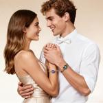 TOTWOO Touch Bracelets for Couples, Vibration & Light up for Love Couples Long Distance Relationship Gifts for Girlfriend Bluetooth Pairing Jewelry